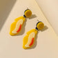 Creative Acrylic Exaggerated Contrast Color Earrings Fashion Irregular Three-dimensional Pattern Candy Color Fresh Earrings Female