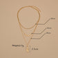Fashion Alloy Leaf Necklace Simple Disc Clavicle Chain Necklace Ladies Accessories