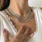 Jewelry Punk Geometric Metal Chain Necklace Retro Simple Clavicle Necklace Set Female