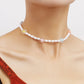 Jewelry French flower necklace female ins fashion all-match imitation pearl necklace