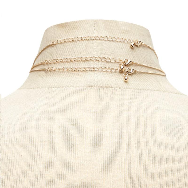 Shangxin Triangular Necklace Round Necklace Ornament Geometric Necklace Necklace Three Sets