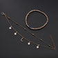 Summer anklet multi-layer women's beaded star moon anklet for women