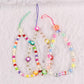 Ethnic diy color soft pottery imitation pearl acrylic geometric beaded mobile phone chain