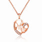 Creative Necklace Ladies Versatile MOM Heart Diamond Necklace Female Pendant