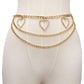 Fashion Jewelry Bikini Creative Diamond Heart Pendant Body Chain Personality Geometric Waist Chain