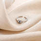 Simple and cold blue diamond eyes copper micro-inlaid open ring ladies beautiful and fresh retro rings for ladies