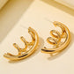 Minimalist Creative Metal Spring Earrings Temperament Crescent Shape Women's Versatile Earrings Jeyue Jewelry
