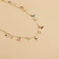 Jewelry ins color drop oil cherry zircon pendant necklace female hot girl choker explosive necklace