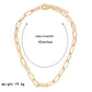 Simple Metal Buckle Clavicle Chain Femininity Short Shiny Necklace Personality Neck Jewelry