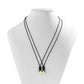 Jewelry Simple Double Layer Luminous Stone Pendant Necklace Women's Versatile Jade Line Adjustable Geometric Necklace