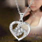 Fashion Ladies Clavicle Chain Love Shape Pendant 925 Silver Plated Diamond Necklace Jewelry
