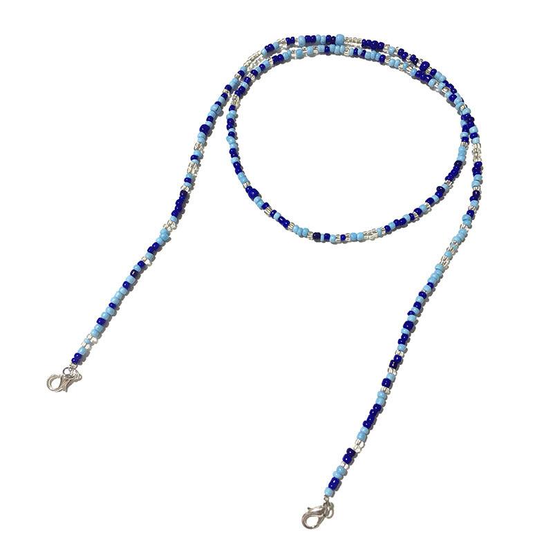 Mask glasses rice bead lanyard chain lanyard beaded glasses rope mask lanyard chain colorful beaded glasses lanyard