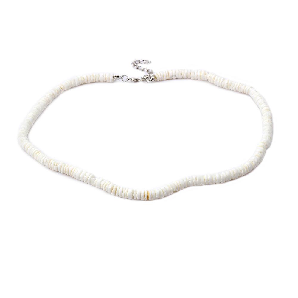 White Ocean Elements Round Broken Shell Conch Choker Beach Vacation Items Jewelry