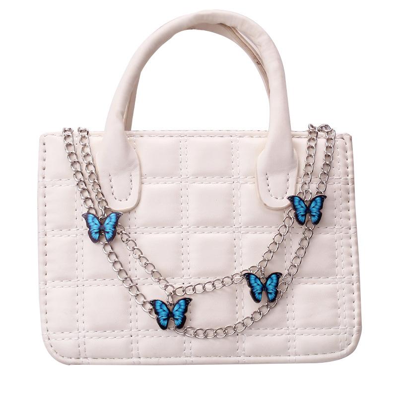 Jewelry ins fashion double-layer drop oil butterfly pendant bag chain all-match handbag accessories hanging chain