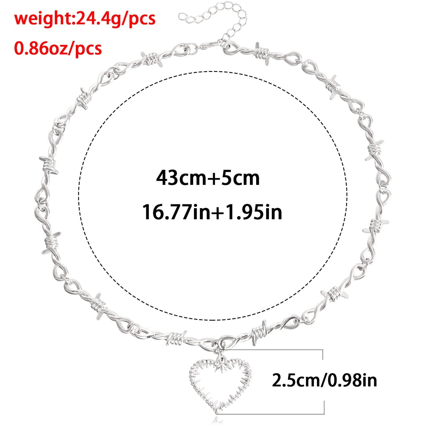 Love Thorn Necklace Hip Hop Tide Brand Thorn Dark Pendant Jewelry for Men and Women