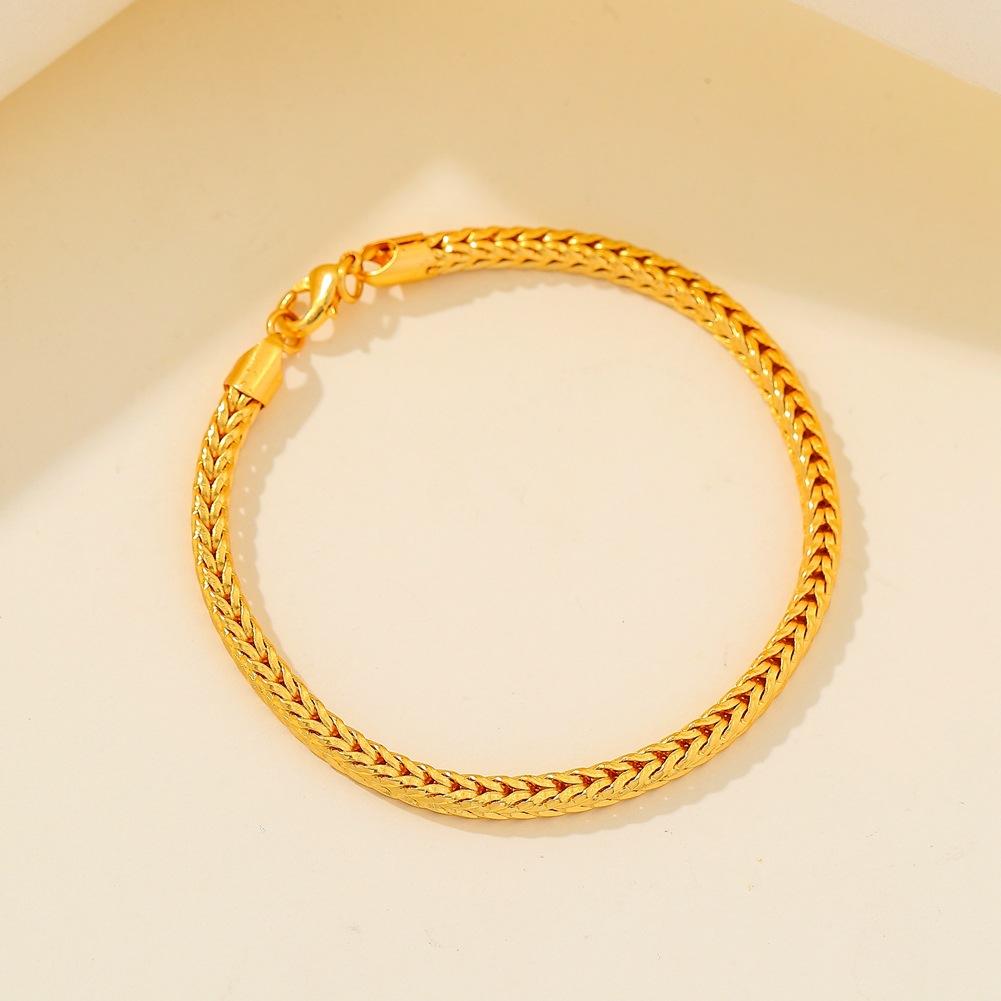 Fashion Simple Foxtail Chain Bracelet Copper Material Hip Hop Bracelet Jewelry