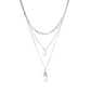 Fashion Vintage Resin Hexagon Pillar Moon Pendant Necklace Women Accessories