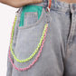 Street retro all-match ring accessories ins personality trend hip-hop fluorescent resin chain pants chain