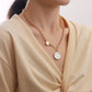 Jewelry punk clavicle chain niche design mother-of-pearl necklace female trend alloy sweater chain necklace