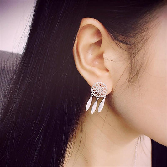 Accessories Jewelry Boho Feather Stud Earrings