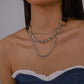 1514 Exaggerated Leather Necklace Harajuku Gothic Sweet Cool Necklace Heavy Metal Rock Hip Hop Necklace