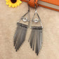 Popular Exaggerated Jewelry Triangle Ladies Earrings Fine Pattern Metal Tassel Imitation Zircon Earrings High Quality Earrings
