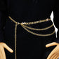 Jewelry simple geometric versatile multi-layer body chain punk three-dimensional stitching diamond butterfly waist chain
