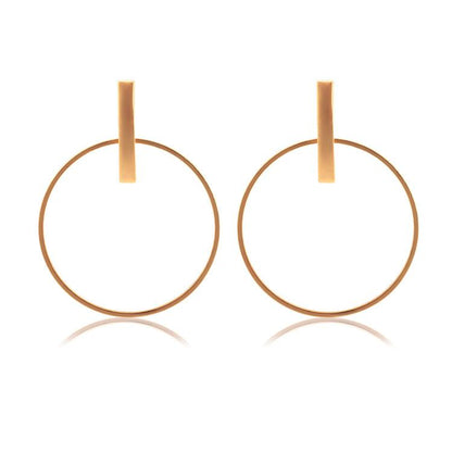 Fashion ladies round earrings simple temperament big circle female earrings