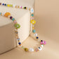 Jewelry simple imitation pearl color clavicle necklace mix and match woven small daisy letter necklace female