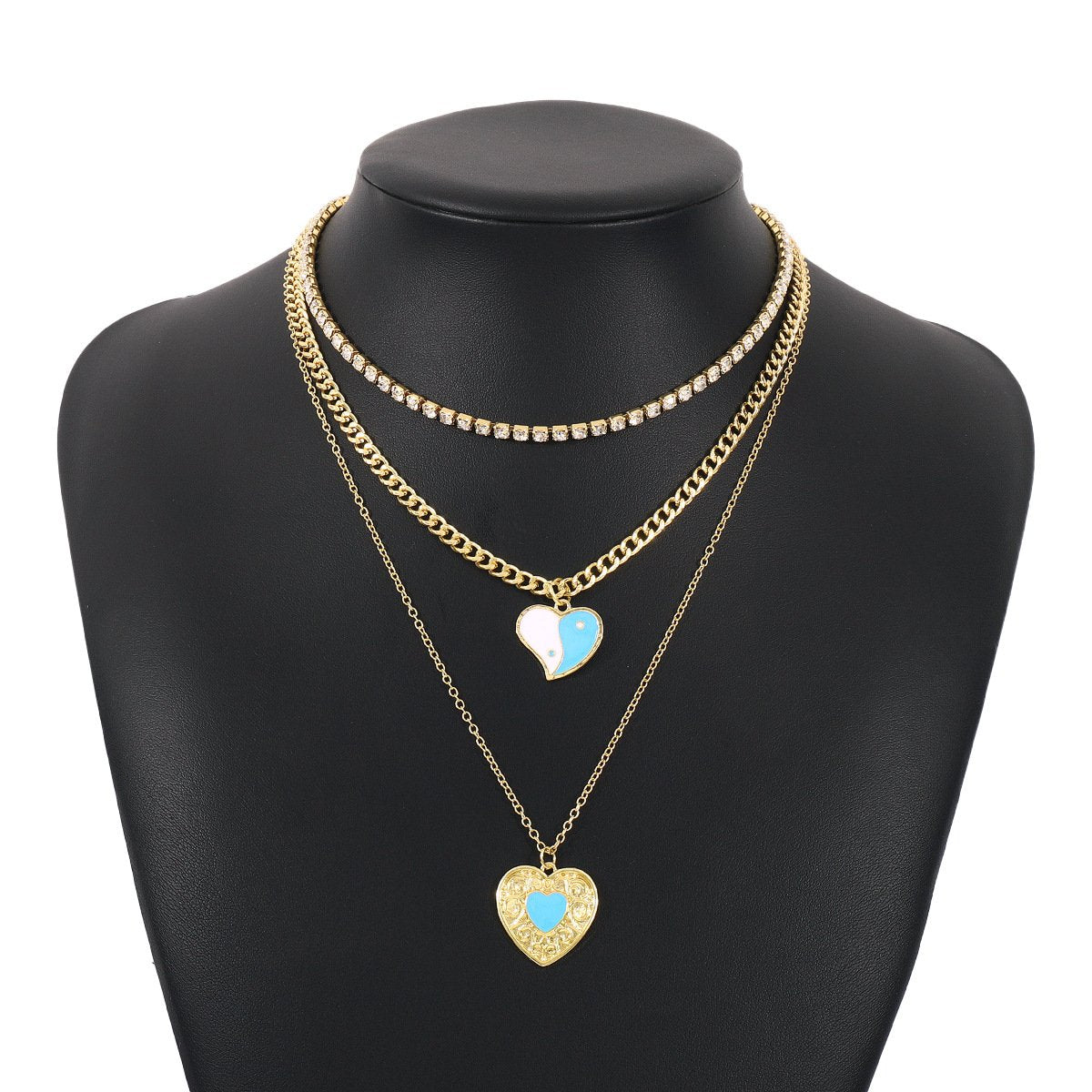 N152 Jewelry Chain Claw Chain Exaggerated Necklace Drip Oil Love Tai Chi Gossip Creative Necklace