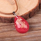 Fashion Transparent Water Drop Dried Flower Necklace Luminous Crystal Pendant Luminous Clavicle Chain Jewelry