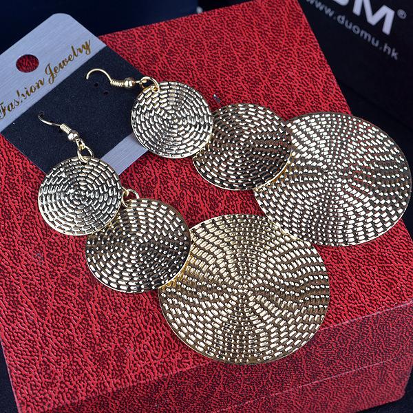 Earrings Exaggerated Atmospheric Disc Multi-level Ladies Earrings Indian Retro Earrings