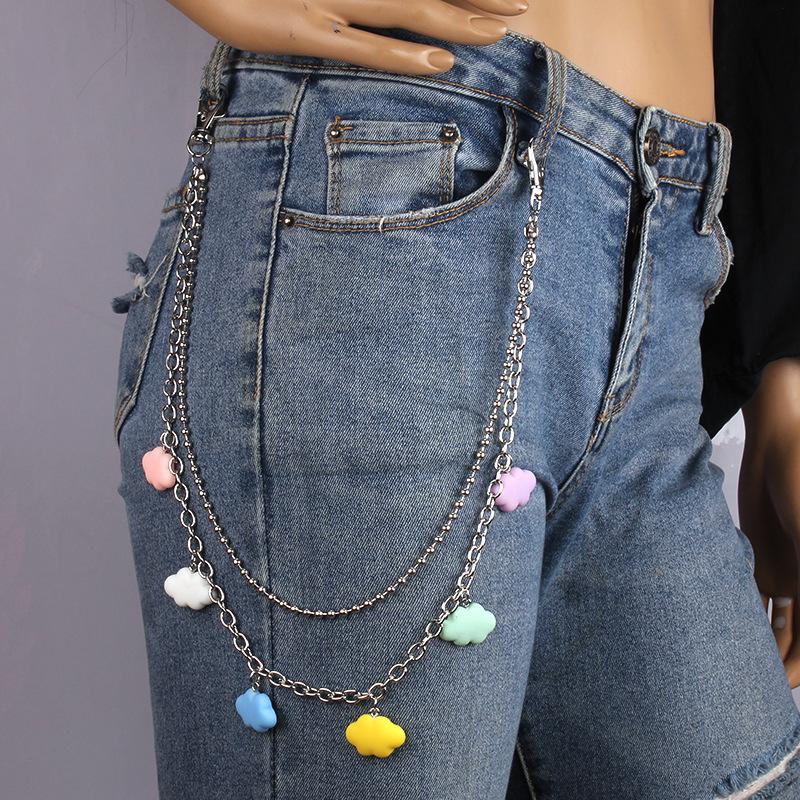 Metal Pants Chain Personality Cloud Pendant Waist Chain Punk Hip Hop Versatile Accessories