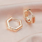 French retro round metal ear buckle ins cold simple bow belt earrings earrings