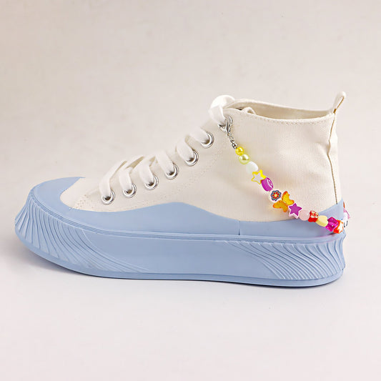 Jewelry LOVE letter butterfly shoe chain accessories women's mixed color beaded soft clay shoes decoration niche design