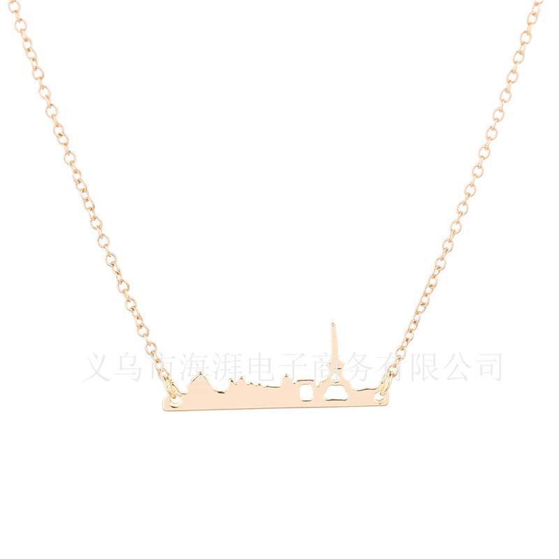 Accessories Paris City Necklace New York Pendant Eiffel Tower Clavicle Chain