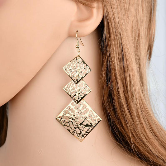 Multi-level Irregular Personality Hollow Lady Earrings Vintage Earrings