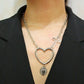 Jewelry Exaggerated Hollow Peach Heart Hollow Cross Virgin Mary Pendant Necklace Female