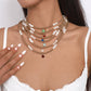 N154 Bohemian Ethnic Necklace CCB Beaded Leisure Vacation Necklace Simple Fashion Necklace Women