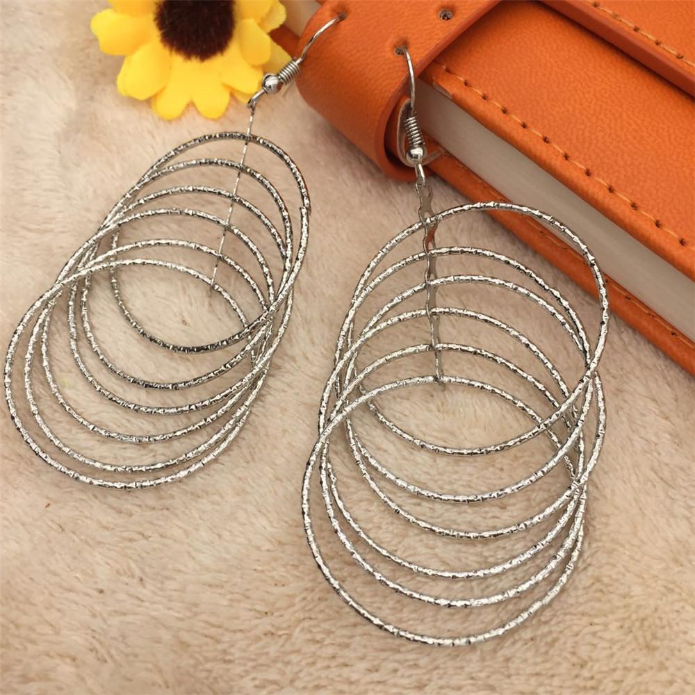 Atmospheric thin face multi-layer ring cross earrings popular earrings night party