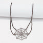N9398 Halloween Personality Funny Necklace Fashion Alloy Necklace Spider Web Gothic Fun Necklace