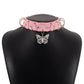 N1527 Harajuku exaggerated leather necklace hollow butterfly sweet cool necklace personality night choker collar