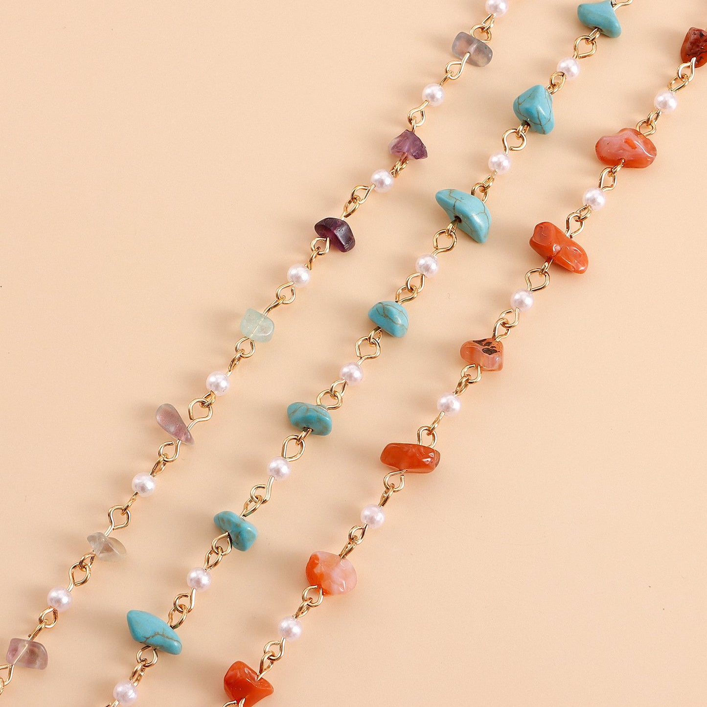 Jewelry Personality Simple Color Turquoise Pendant Necklace Female Fashion Street Shooting Beautiful Necklace