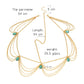 Jewelry multi-layer chain turquoise water drop head chain headdress female fashion Baroque headband headband