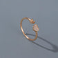 Jewelry Sweet and Versatile Heart Butterfly Ring Adjustable Ring Girls Index Finger Open Ring