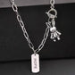 ins multi-layer hip-hop fashion cross necklace HOPE movable rabbit accessories personality pendant men and women tide