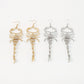 E1827 Niche personality exaggerated geometric fashion earrings micro-inlaid scorpion retro punk earrings for women
