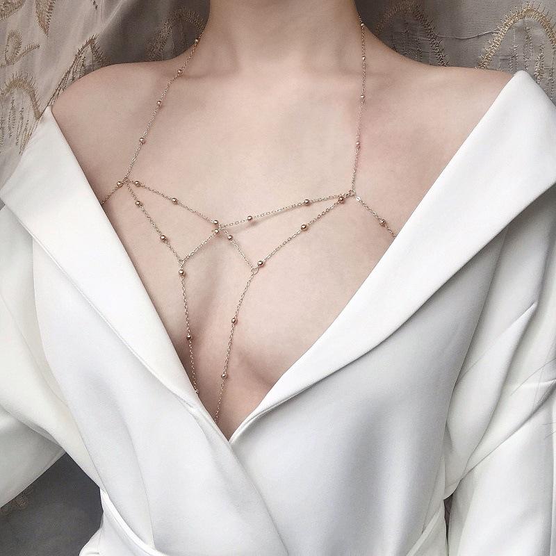 Jewelry Bikini Body Chain Beach Jewelry Sexy Interest Multilayer Tassel Body Chain Female Chest Chain