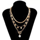 Jewelry Simple Retro Geometric Snake Bone Chain Necklace Feminine Sexy Disc OT Buckle Necklace