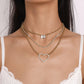 N1483 jewelry, layered sweet and cool girl love necklace rhinestone multi-layered punk hip-hop necklace